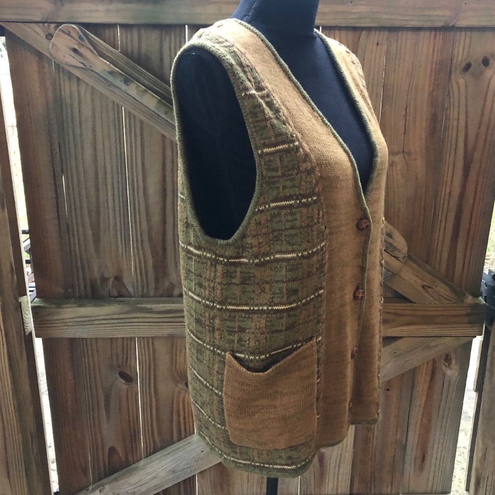 Nipon Studio Button Up Green & Brown Grandpa Styl… - image 4